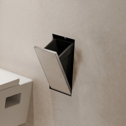 56063800 - Hansgrohe 56063800 - XtraStoris Rock Recessed Trash Bin