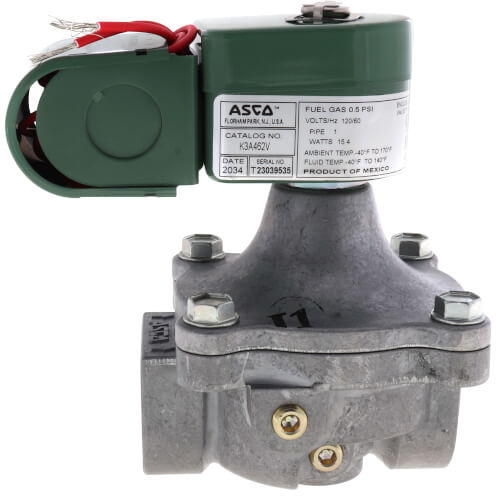 Électrovanne à Gaz ASCO K3A432U - 3/8 NPT - Pression 1/2 Gaz PSI - Stock Ancien Non Utilisé