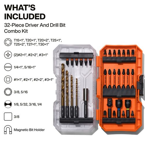 33811 - Klein Tools 33811 - 32-Piece Drill and Driver Bit Set