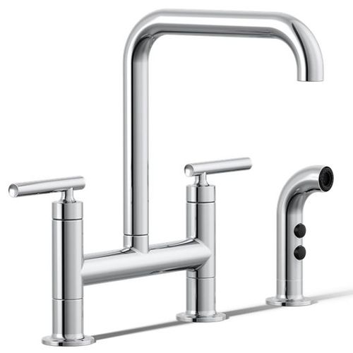 K-7548-4-CP - Kohler K-7548-4-CP - Purist Two-hole Bridge Kitchen