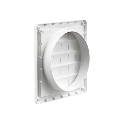 2-Pack White Louvre Plastic Air Vents – Small/Large – For Door/Wall Grill