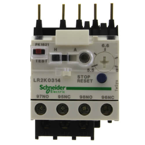 Relais De Surcharge Thermique LR2K0314 – Courant Réglable 5.5-8A – Protection Moteur Contre Les Surchauffes – Installation Facile