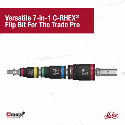 MTT25 - Malco MTT25 - 7-in-1 C-RHEX Flip Bit w/ Driver Head - T25