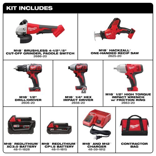 2695-25 - Milwaukee 2695-25 - M18 Drill/Driver, Impact Driver