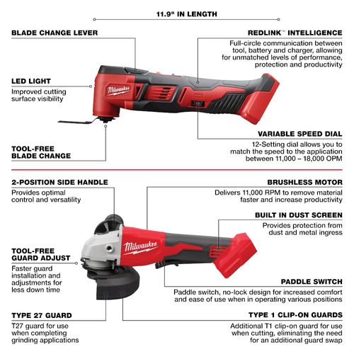 2697-29 - Milwaukee 2697-29 - M18 Drill/Driver, Impact Driver