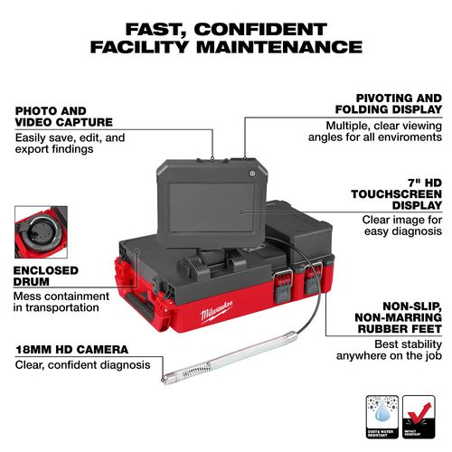 3154-20 - Milwaukee 3154-20 - M12 75' Drain Camera w/ PACKOUT