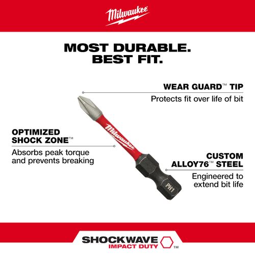 Milwaukee Shockwave Impact Duty T25 Torx Bit Set – 10 Pack, 1-Inch Length
