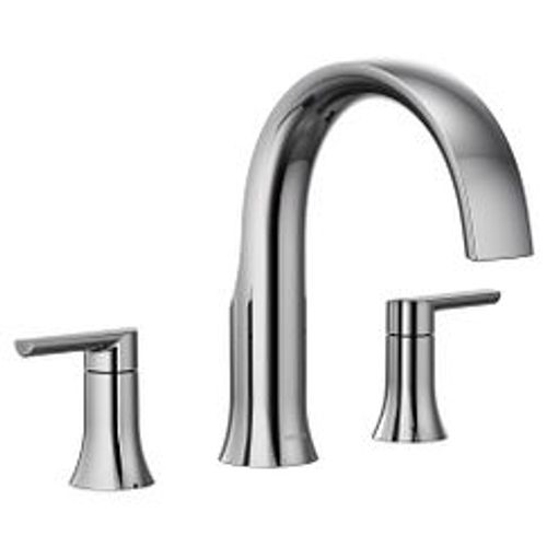 T.S TS983 - Moen TS983 - Doux Chrome 2 Handle Roman Tub Faucet, 8.4