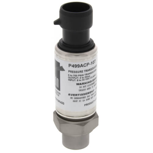 Johnson Controls P499VCP-107K Electronic Pressure Transducer – 0-750 PSI, 0-10 VDC, 1/4 SAE Flare