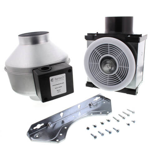 PB110H - Fantech PB110H - PB110H Premium Bath Fan w/ Dimmable Halogen Light  (Single Grille), Uses 4 Duct