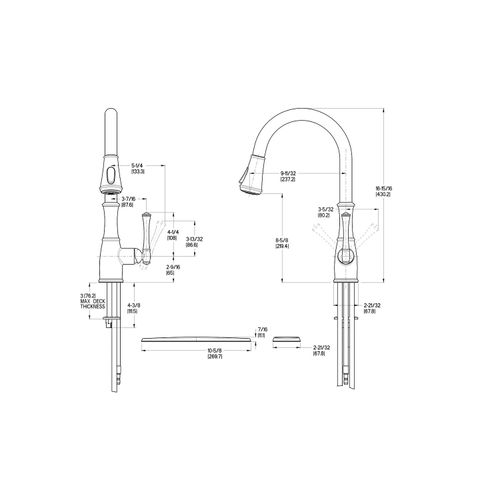 GT529-WH1Y - Pfister GT529-WH1Y - Wheaton 1-Handle Pull-Down