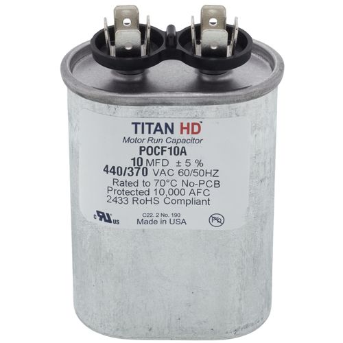 POCF10A - Titan HD POCF10A - 10 MFD Oval Motor Run Capacitor (440