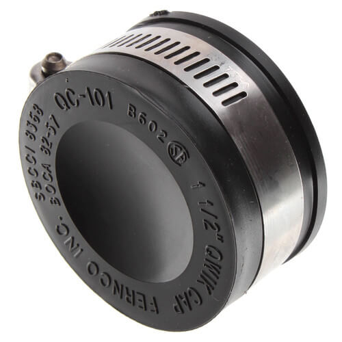 Fernco PVC Hub Cap For 1-1/2 Inch Schedule 40 Pipe (Part #PQC-101) - Made In USA
