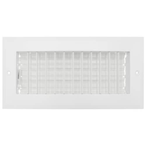 RG7W10-4 - Bluefin RG7W10-4 - 10 x 4 (Wall Opening Size) Sidewall/Ceiling  Register, Adjustable (White)