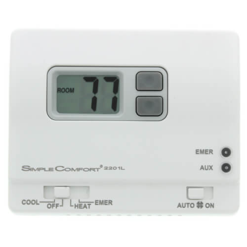 SC2201L - ICM Controls SC2201L - Non-Programmable SimpleComfort Thermostat  - 2 Heat/1 Cool Heat Pump Only