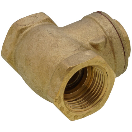 3/4" NPT Brass Spring Check Valve | Lead-Free | In-Line Threaded | Prevents Backflow