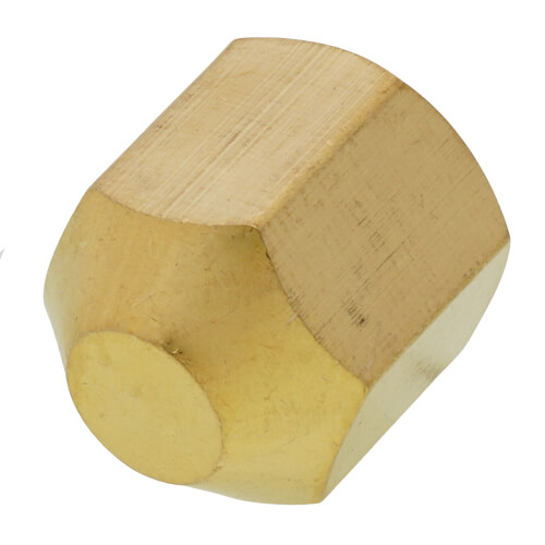 2-Pack Brass Service Port Caps For R12, R22, R502 Refrigerant | 1/4" Hex Head #3406