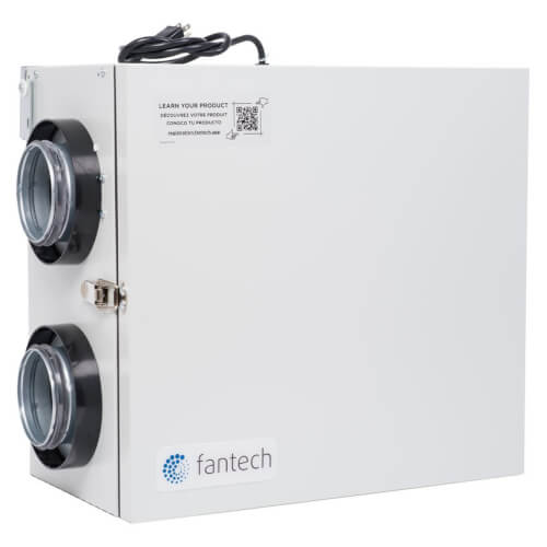 SH704 - Fantech SH704 - SH Series Heat Recovery Ventilator w/ Fan Shutdown  Defrost, 4 Side Ports (up to 1,400 Sq. Ft.)
