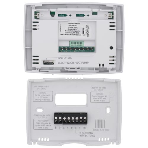 Honeywell Home TH1110E1000 E1 PRO Basic Non-Programmable Thermostat - White, Easy Push-Button Control, For Conventional & Heat Pump Systems