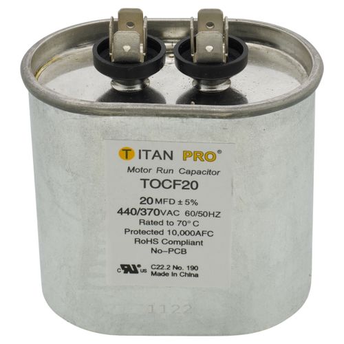 TOCF25 - Titan Pro TOCF25 - 25 MFD Oval Motor Run Capacitor (440/370V)