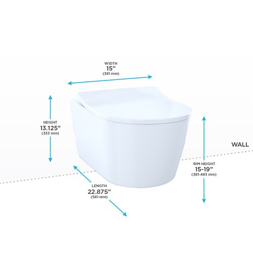 CT447CFG-01 - TOTO CT447CFG-01 - RP Wall-Hung Contemporary D-Shape