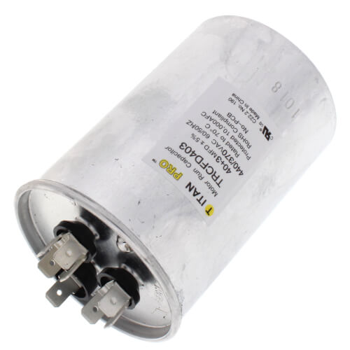 Round Dual Run Capacitor 40+6 Uf MFD 370V - Replacement For Diversitech 3GR0640 & Others