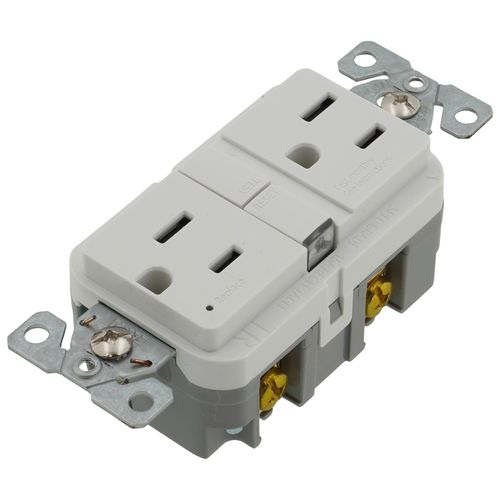 Eaton TRGF15W Slim GFCI Receptacle – 15A 125V Tamper-Resistant, White (3-Pack)