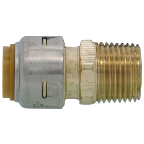 Adaptateur Mâle SharkBite MAX 1" X 1" MNPT – Raccord à Pousser, Laiton, UR140A