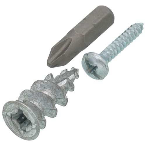 L.H. Dottie WDK8 Wall Driller Kit – 50 Zinc Anchors, 50 #8 X 1-1/4” Phillips Screws, Plus Install Bit – Heavy Duty