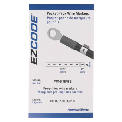 WM-0-THRU-9 - T&B WM-0-THRU-9 - Wire Marker Vinyl Cloth Booklet